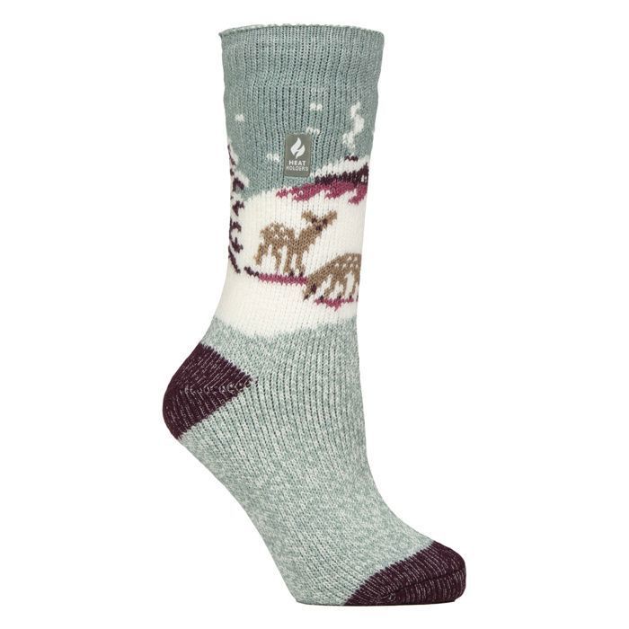Heat Holders - Chaussettes thermiques originales en jacquard pour dames - Paysage fauve