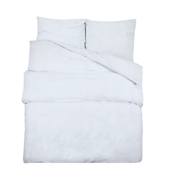 &Mode Parure de lit - Ensemble de housse de couette - Blanc 220x240 cm Microfibre Sale728823