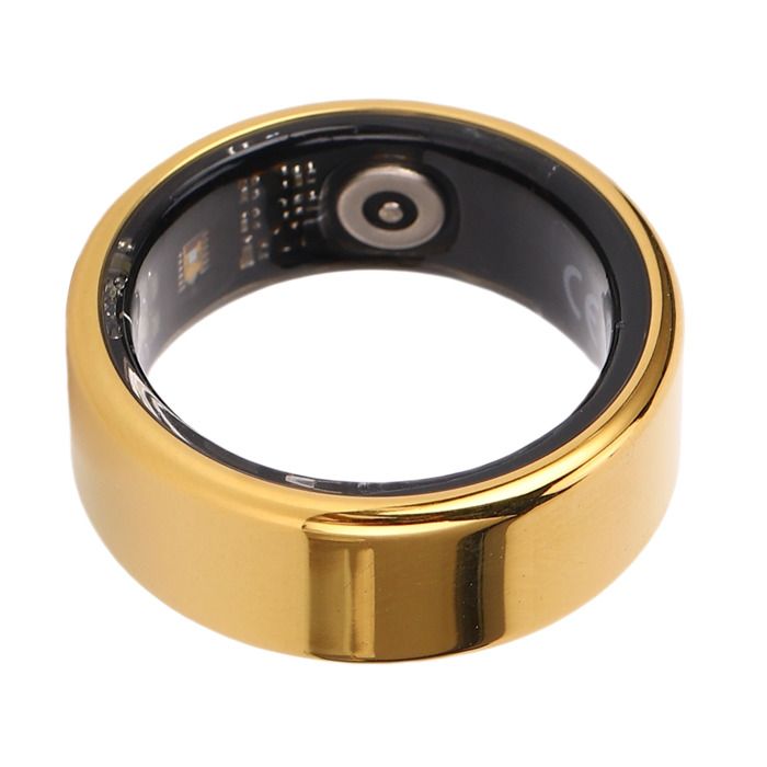 Bague Intelligente Fitness Tracker IP68 - Suivi Santé, Sommeil, Argent Doré Avec Contrôle Caméra