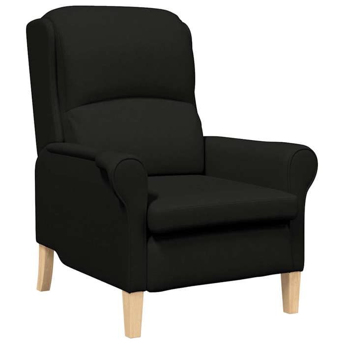 NEUF 2026 CHIC Chaise simple SWEETY Fauteuil de salon 1 PLACE Noir 76x94x102 cm tissu FF4878