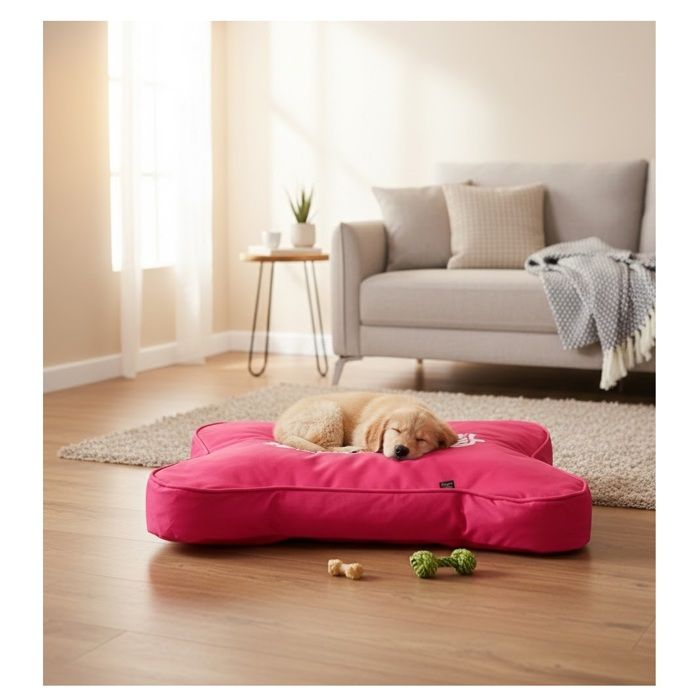 Coussin déhoussable pour chien en forme dos 100 x 70 x 15 cm Rose