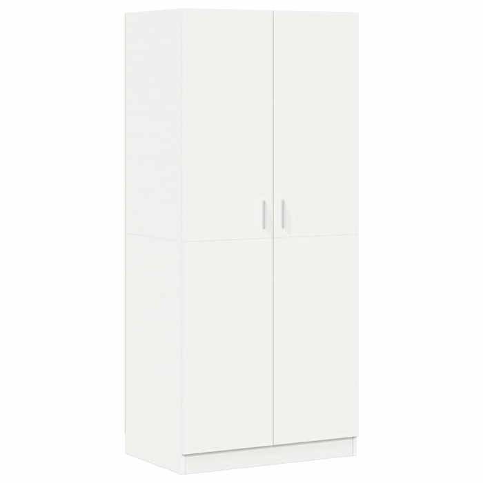 Promotion avril*Blanc Garde-robe - PARAJIE - design Élégant - Pour chambre - Blanc 80x52x180cm Bois d’ingénierie_751498