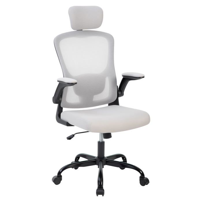 Fauteuil ergonomique réglable - LUNSY - Appui-tête réglable - Accoudoirs ajustables - Dossier profilé