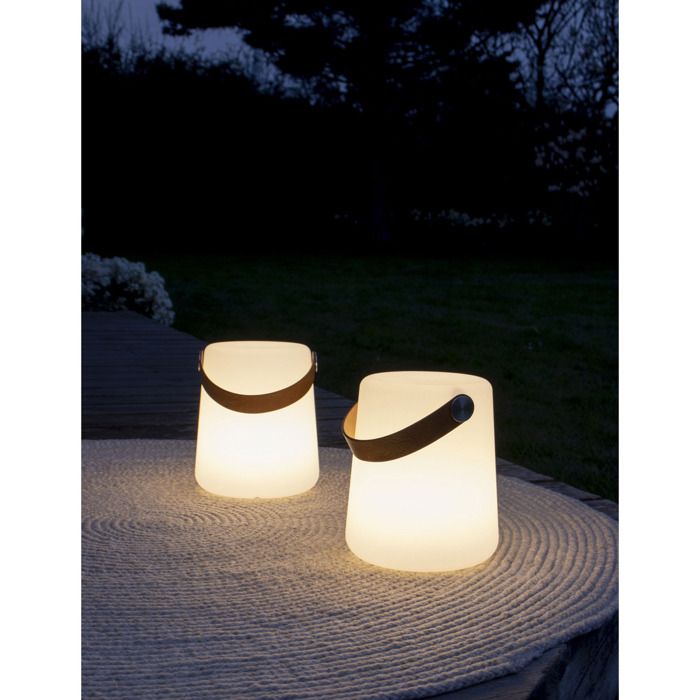 Bristol — Lampe LED rechargeable dextérieur avec bandoulière blanche IP44 - Réf. VK8681847491361
