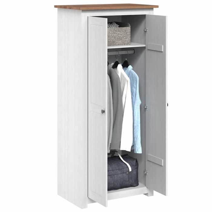 Garde-Robe de Rangement(1 pc) Armoire/Penderie Chambre Blanc 80x50x171 5 cm Pin massif Assortiment Panama B10951