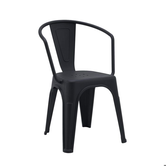 Chaise de bistrot - hjh OFFICE - Vantaggio Poly - Noir - 100% polypropylène Chaise de bistrot - hjh OFFICE - Vantaggio Poly - Noir - 100% polypropylène