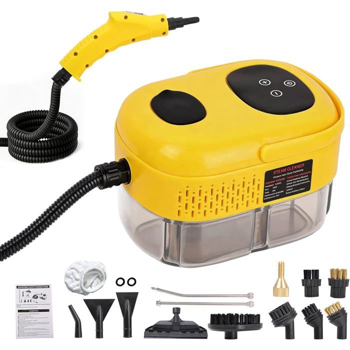 Nettoyeur Vapeur Haute Pression:Steam Cleaner 3.0 Bar avec Réservoir 1.1l Chauffe Rapide 15s 12 Accessoires pour Fenêtres Cuisine