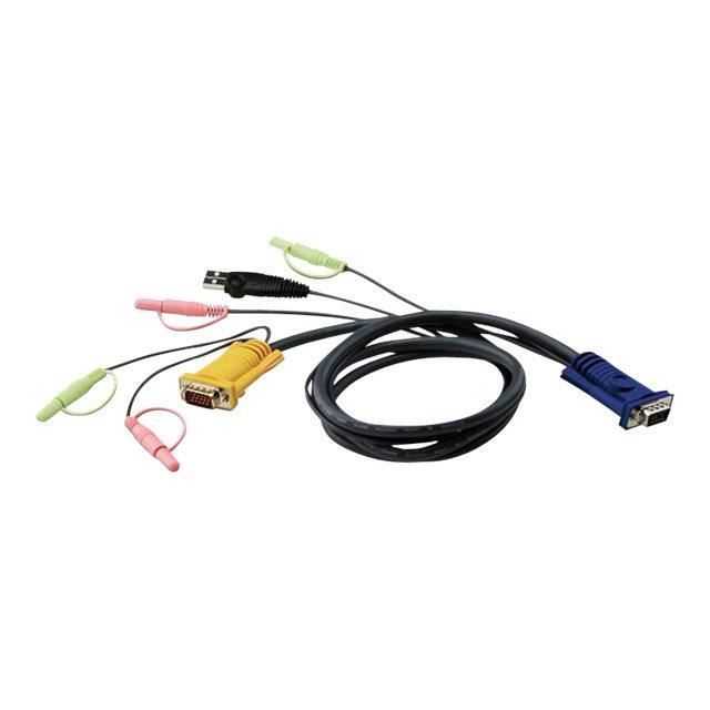 Aten - Câble KVM HD15 / USB / Audio