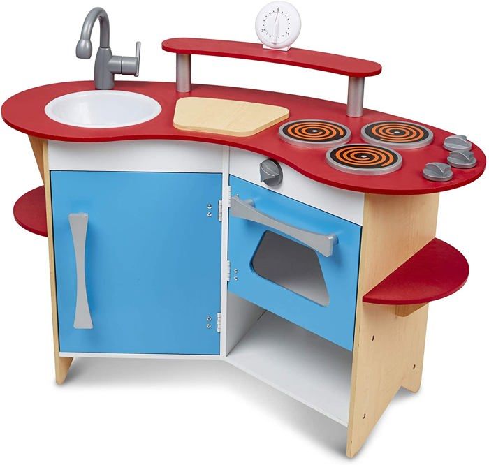 Cuisine en bois MELISSA DOUG Coin Du Cuisinier Mixte Des 3 ans Cdiscount Jeux Jouets