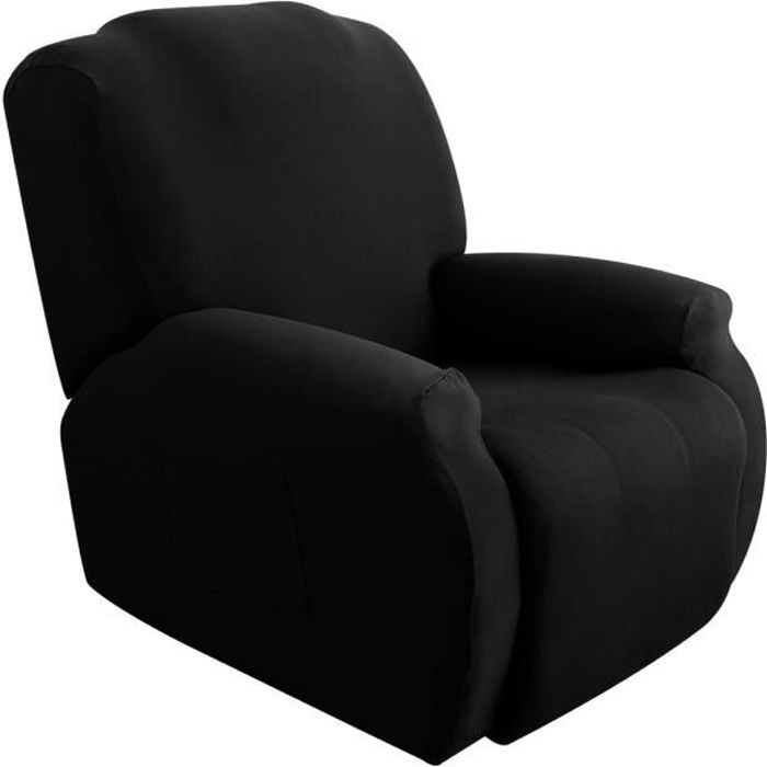 Housse de Fauteuil Relax - Élastique Spandex - Noir - Confortable - Résistante à lhumidité