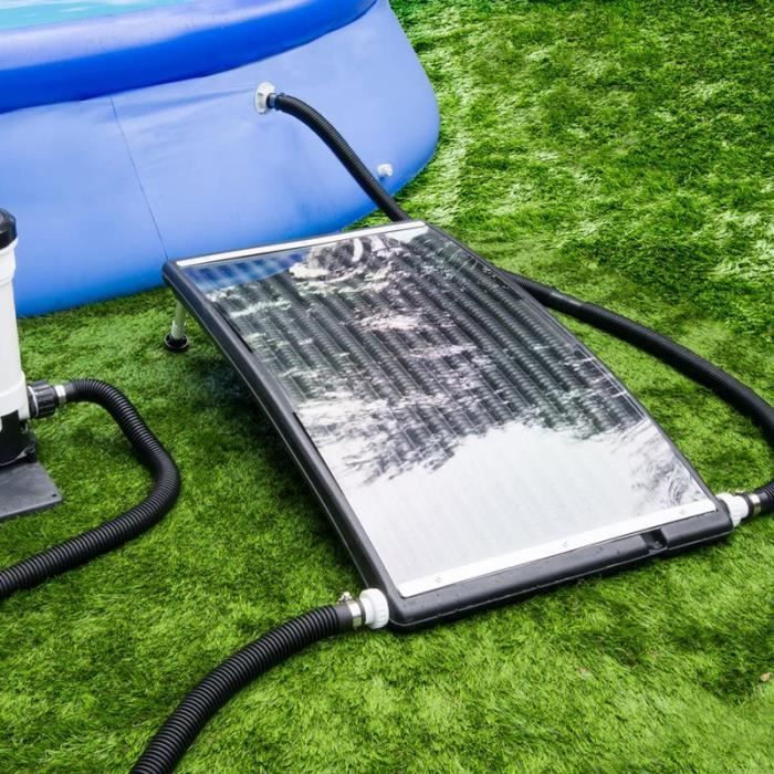 Einfeben panneau de chauffage solaire Panneau de chauffage solaire de  piscine courbé 110 x 69 x 14 cm - Cdiscount Jardin