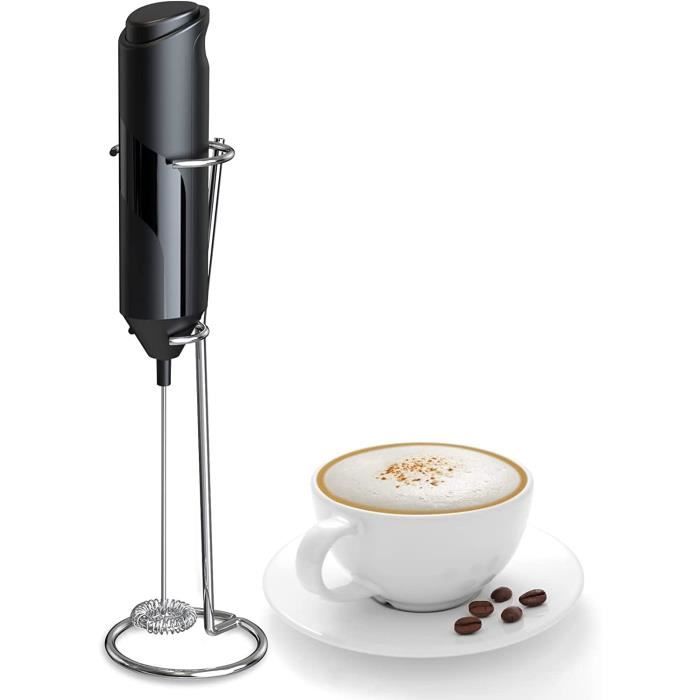Mousseur à Lait électrique Avec Support En Acier Inoxydable Rechargeable A 3 Vitesses 92965376