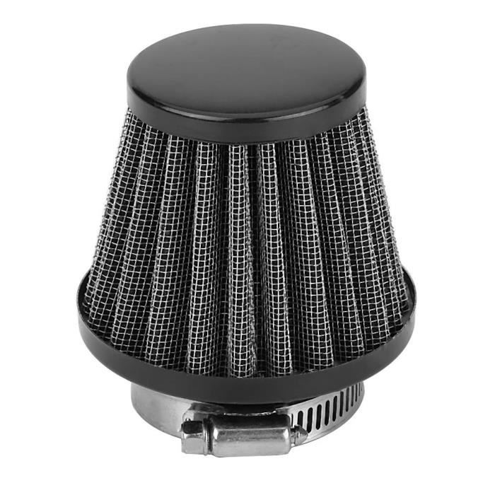 Filtre à Air Rond Cône Universel 38mm - Kit D'Induction Admission D'Air Froid Pour Moto, Quad, Pit Bike (Noir)