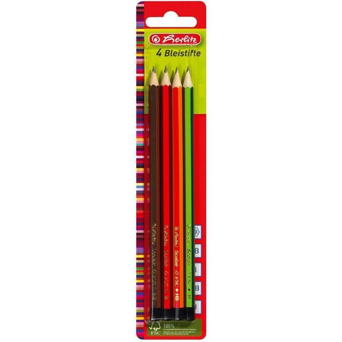 Crayon de bois - hexagonal - dureté HB