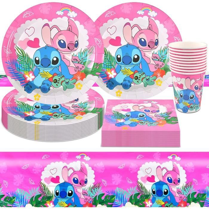 Vaisselle Fête D anniversaire Enfants Lilo Stitch Décoration Assiettes  Gobelets Serviettes - Cdiscount Maison