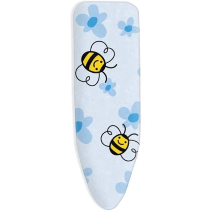 Housse De Planche à Repasser Encasa XO - Rembourrage Feutre 3mm, Cordon De Serrage - Pour Planches Standard 72x30 Cm - Motif Grandes Feuilles Bleues