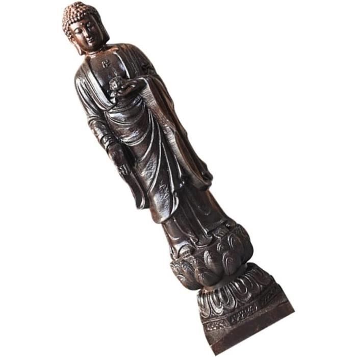 Buste Bouddha Ancien En émail – Faïence Française, Multicolore, Antique