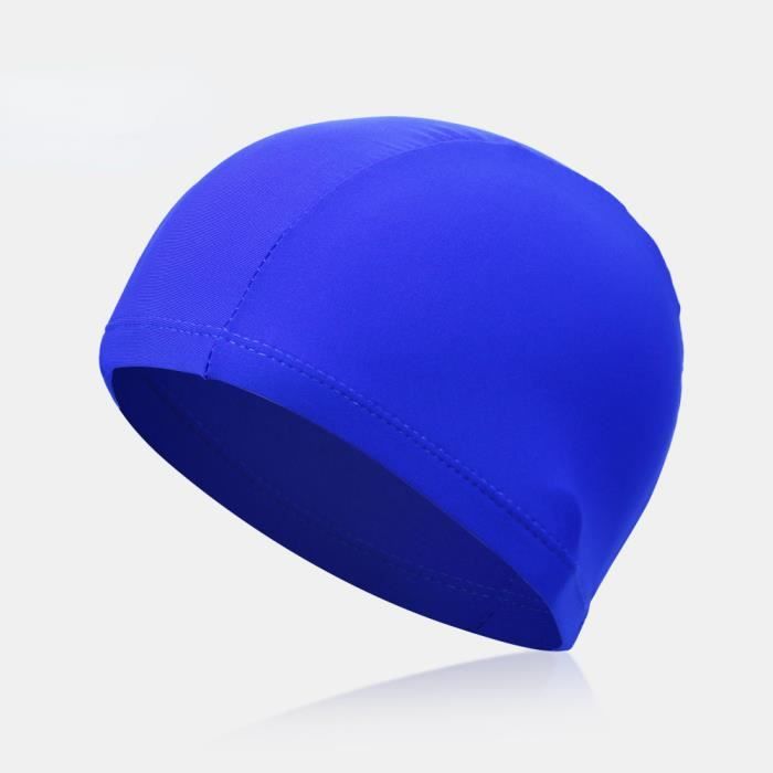 Bleu royal - Bonnet de natation en nylon élastique pour hommes et femmes,  taille libre, protection des oreill