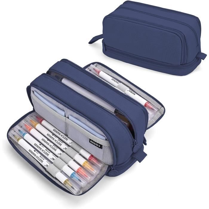 STARDW Trousse De Maquillage En Toile De Grande Capacité Avec Fermeture éclair Pour Femmes Et Filles, Flore Verte, Trousse De Maquillage Esthétique De Grande Capacité Avec Fermeture éclair