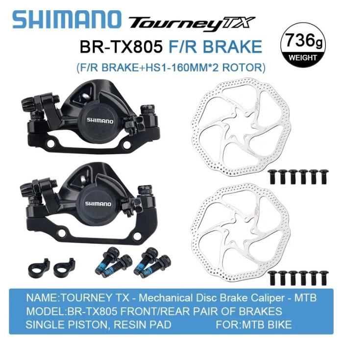 Shimano Tourney TX BR-TX805 VTT-05-2019 De Frein Shimano Mécanique Freins À Disque Cruc805 HS1 G3 Rotor RT26 - a Pair Brake HS1
