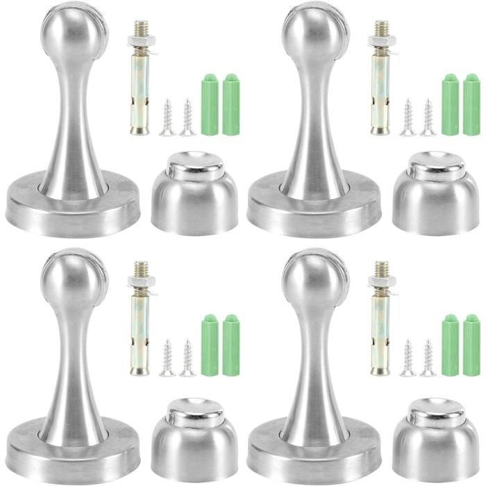 Lot De 5 Butées De Porte Magnétiques Invisibles - Ultra-Minces, Pas De Perçage