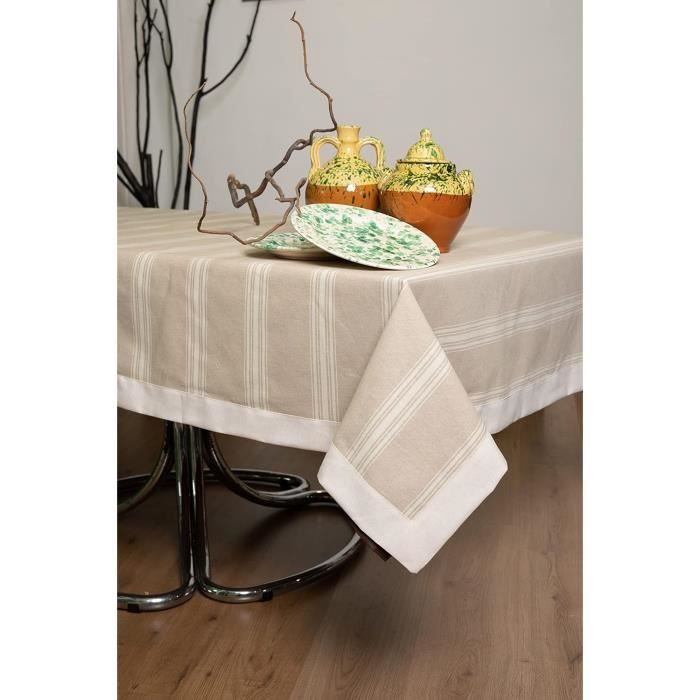 ESSE HOME – Nappe : Rectangulaire – Carré – Rond – Ovale. Flandre Jacquard Pur Coton – VIENNA (OV-160x270, Vert Foncé