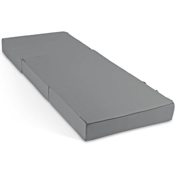 Matelas Pliable 120x195cm 10cm Épaisseur - Mousse Mémoire Forme Pour Invités/Camping