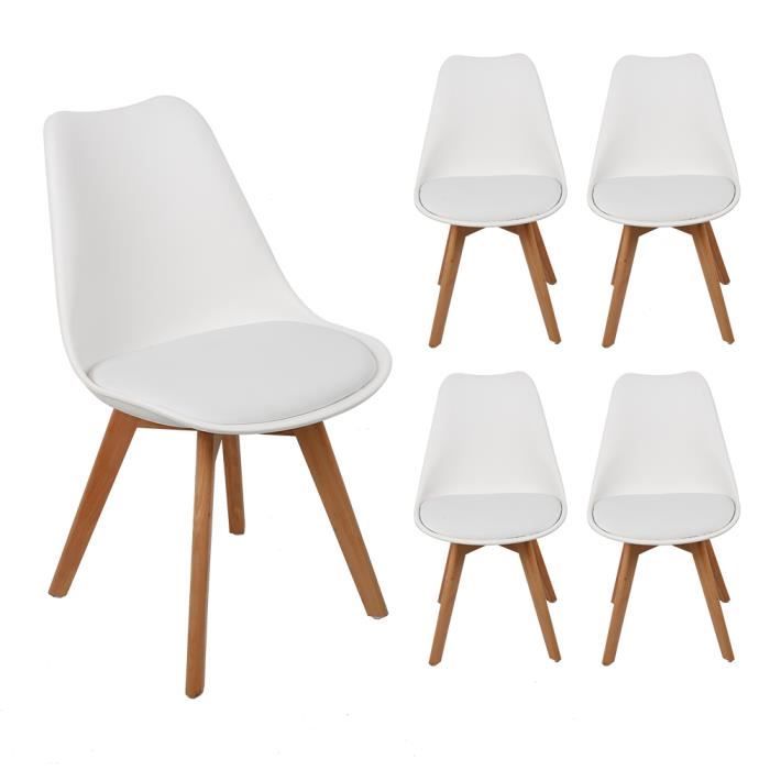 Lot 2 Chaises De Salon Salle à Manger Rétro Vintage Rembourrée, Pieds