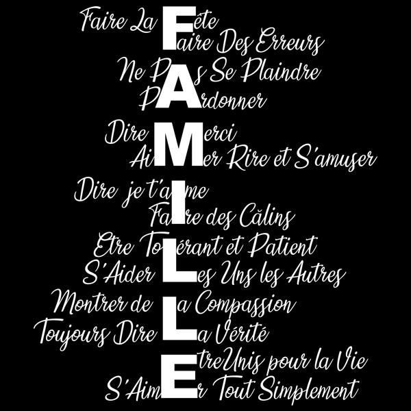 Sticker Citation Mesostiche Et Acrostiche Famille 40x35 Cm Blanc Tex053 Achat Vente Stickers Soldes Sur Cdiscount Des Le Janvier Cdiscount