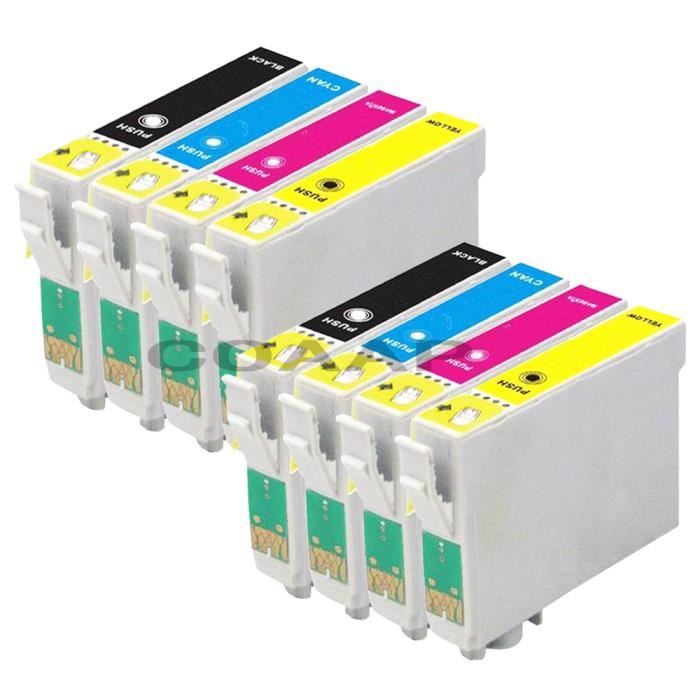 Camelion Lot de Cartouches d'encre compatible Epson pour imprimantes stylus SX DX... 