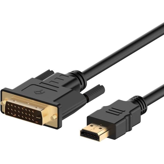 Câble Adaptateur HDMI vers DVI, Bidirectionnel, 1,8m, A544 - Cdiscount ...