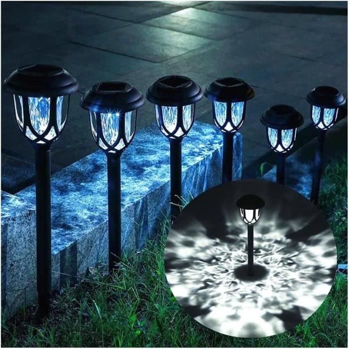 Nestling 4PCS Lampes Solaires Lucioles Extérieur - 8 LED IP65 Étanche Blanc Chaud - Décoration Jardin Balcon