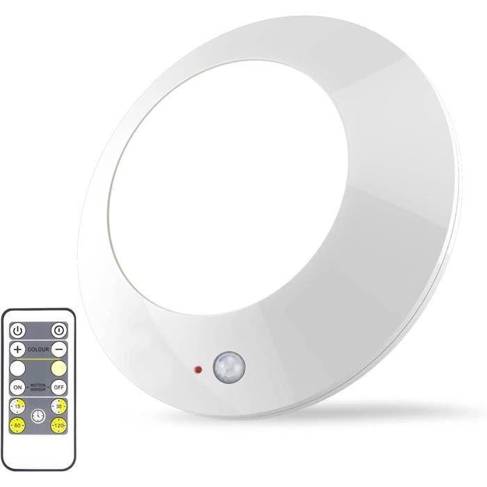 Plafonnier LED Avec Détecteur De Mouvement - Sans Fil, à Piles, Pour Placard, Couloir, Garage - 210 Lumens, Automatique