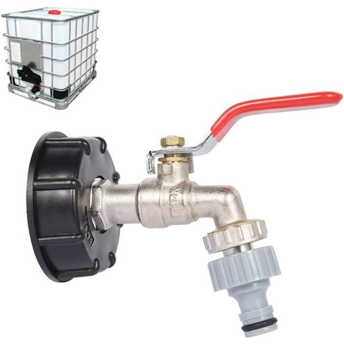 Connecteur Adaptateur Eau Pour Réservoir IBC - Laiton, Filetage S60*6, Diamètres 12 à 50 Mm