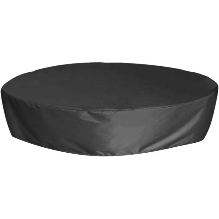 Bâche Piscine Ronde 400cm - PVC 680g/m², Sécurité, UV, œillets Et Languettes, Fabrication Allemagne, Noire