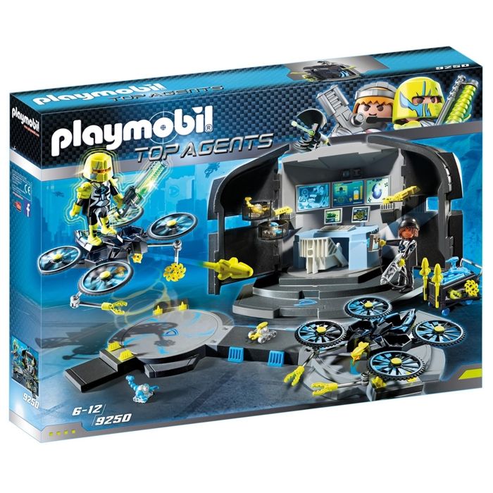 PLAYMOBIL 9250 - Centre de Commandement du Dr. Drone - Top Agents - City Action - 1.1 Kg - 6 ans