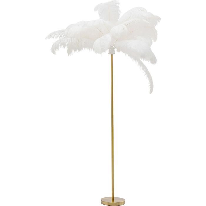 Lampadaire - KARE - Plumes 165cm - Blanc - Métal - Design contemporain