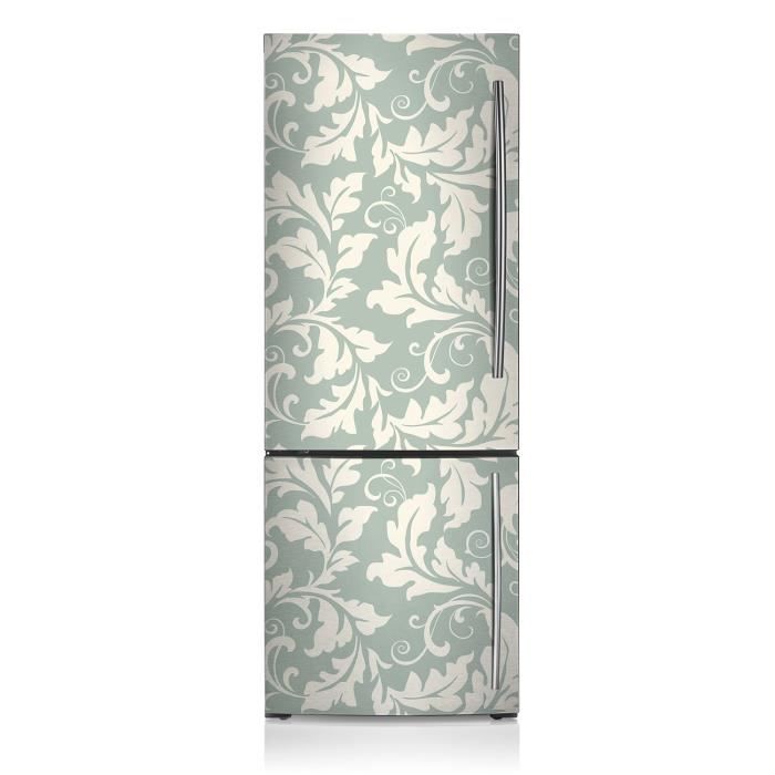 Autocollant Vinyle Déco Pour Frigo/congélateur - Motif Vache Tachetée Rose Sur Fond Blanc - Amovible