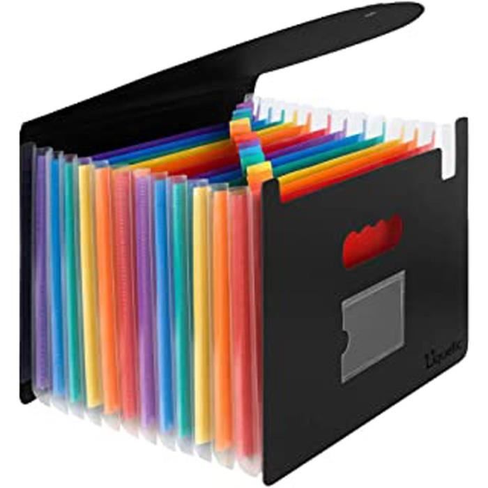 Trieur Document A4 Extensible 5 Compartiments Porte Document Accordéon  Fichier Wallet Boite de Classement Dossier de Fichiers