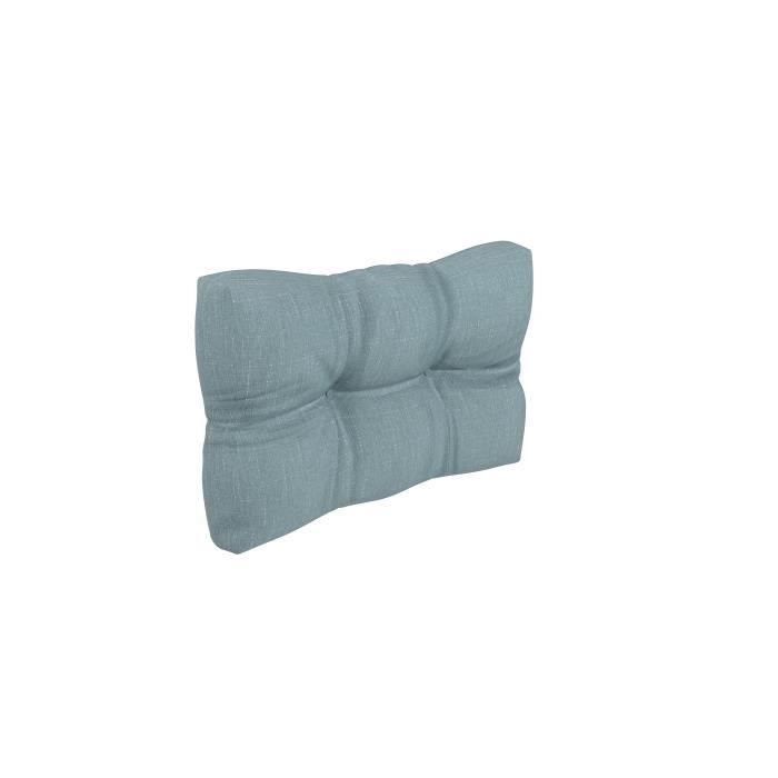 Coussin pour palette matelassé bleu 120 x 80cm