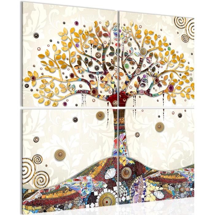 Arbre Klimt Abstrait peintures murales images XXL toile canevas l-a-0006-b-n