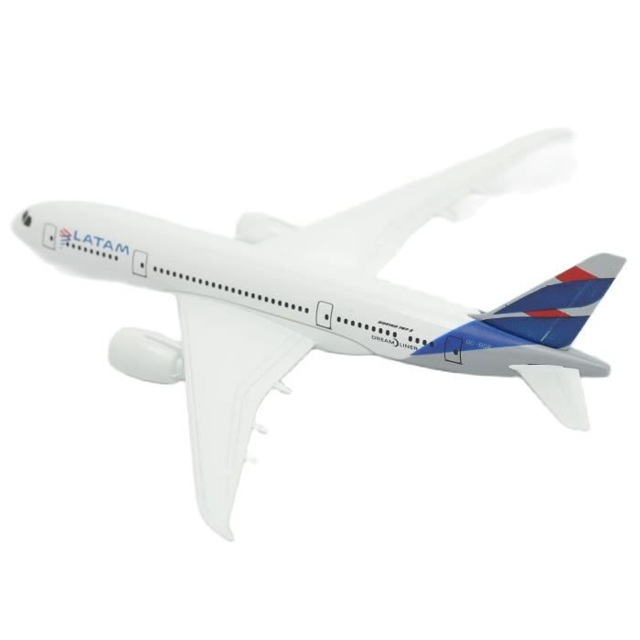 Modèle D'Avion En Métal Blanc Et Rouge Avec Train D'Atterrissage - Maquette 11 Cm De Longueur | Collection, Décoration Bureau, Cadeau - 2