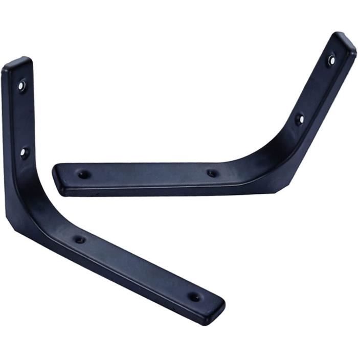 Clips De Fixation Pour Tablette D'étagère | Lot De 2 En Inox Nickel Brossé, épaisseur 6 à 22 Mm