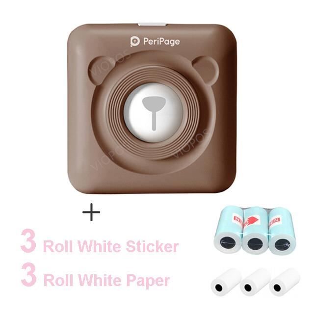 Mini Imprimante Portable Bluetooth Sans Encre Thermique - Imprimante Photo & Étiquettes DIY Pour IOS/Android - Fun & Pratique