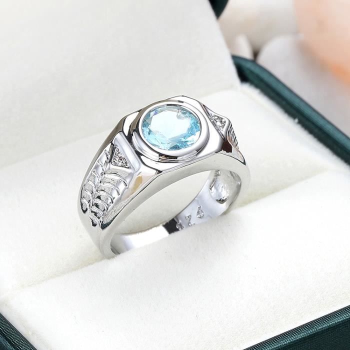 Bague argent pierre bleu marine outlet