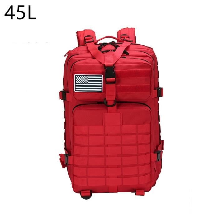 Sac à Dos Tactique Militaire 45 Litres - Grand Modèle Pour Randonnée, Trek, Survie - Nylon/polyester - Étanche