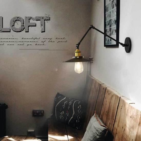 Retro Luminaire Applique Murale Style Industriel Reglable Finition De Laiton Eclairage Vintage Edison Lampe Douille E27 Pour Les Gr Achat Vente Retro Luminaire Applique M Soldes Sur Cdiscount Des
