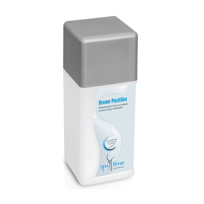 Pastilles de brome - BAYROL - SpaTime - 0.8 Kg - Désinfection de leau - Dissolution lente