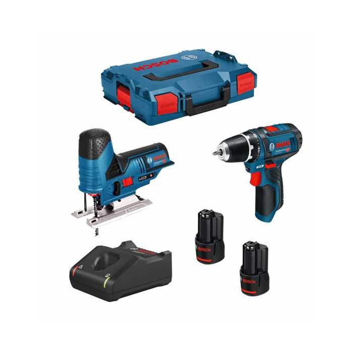 BOSCH Kit 12V B12GSTGSR2bat3a 40 GSR 12V 15 + GST 12V 70 + 2 x 3 0 Ah + GAL12V 40 + Boxx 102 - vue 1