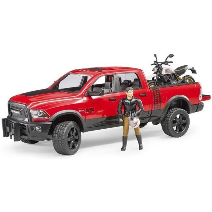 Véhicule jouet Ram 2500 Power Wagon - BRUDER - Ram 2500 Power Wagon - Moto Scrambler Ducati Desert Sled Véhicule jouet Ram 2500 Power Wagon - BRUDER - Ram 2500 Power Wagon - Moto Scrambler Ducati Desert Sled